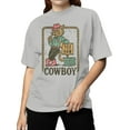 thumbnail image 2 of Yee Haw Cat Cowboy Graphic Women's T-shirt, 2 of 3