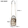 thumbnail image 2 of FORMRS Crossbody Bag for Women Quilted Travel Shoulder Cell Phone Purse with Chain Strap Handbag, Cream Plaid, 2 of 7
