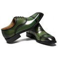 thumbnail image 4 of Santimon Green Dress Shoes for Men Cap Toe Lace-up Oxofrd Shoes Classic Formal Shoes for Wedding Party US 9.5, 4 of 8