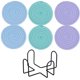 thumbnail image 2 of Juego de Individuales de Algodón Tejido Redondos (6 Piezas) con Portaindividuales | Manteles y Posavasos Modernos Resistentes al Calor | Antideslizantes, Duraderos, Diámetro de 4.3 Pulgadas, 2 of 6