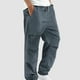 thumbnail image 2 of Pantalones cargo para hombre: pantalones informales de corte holgado, poliéster, primavera/verano, versátiles/resistentes, tallas M-XXXXL (cintura 69-84 cm), 2 of 8