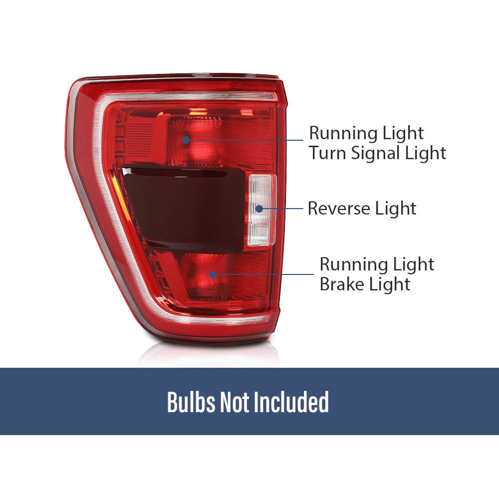 Tail Light Brake Lamps W/Blind Spot Left Driver Fit For Ford F150 F-150 XLT 2021-2023