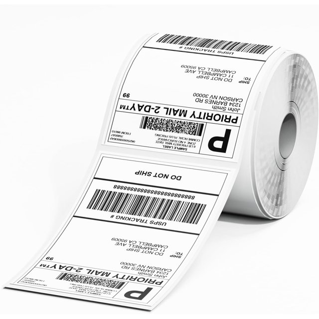 shiyou-4X6 Thermal Labels - Shipping Labels, Thermal Printer Labels, Roll Labels for Shipping Labels, Address, Mail, Compatible with Zebra, Munbyn, Rollo, Polono, Nelko, Pack of 500, White