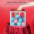 Box Square Raffle Square Raffle Ticket Box Lottery Ticket Holder, Acrylic Lottery Box ...
