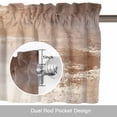 thumbnail image 6 of Brown Grey Retro Oil Paint Valance Curtain Watercolor Gradient Window Valances Rod Pocket Short Curtains Window Treatments for Kitchen Bedroom Bathroom Laundry 56" x 16", 6 of 9