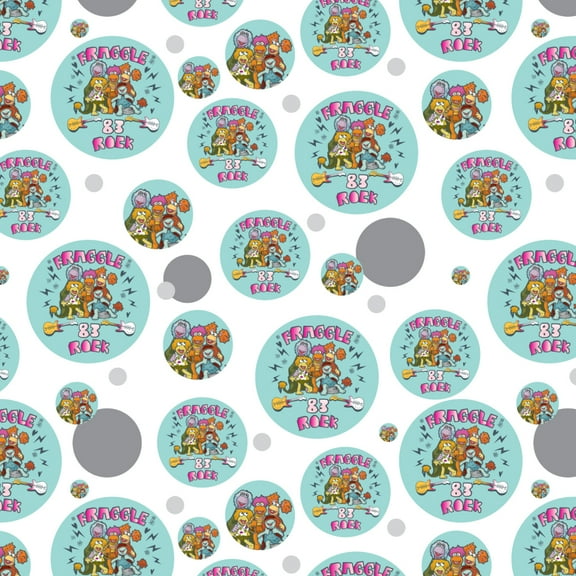 Fraggle Rock Established 1983 Gobo Red Wembley Mokey Boober Premium Gift Wrap Wrapping Paper Roll