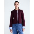 thumbnail image 2 of Free Assembly Women's and Women's Plus Cropped Sweater Jacket, Sizes XS-4X, 2 of 6