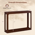 thumbnail image 3 of Gymax 47'' 2-Tier Mid Century Entryway Table w/Storage Shelf Solid Rubber Wood Frame, 3 of 10