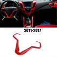 thumbnail image 3 of Car Red Steering Wheel Button Panel Cover Trim for 2011-2017 Decoration Accessories, 3 of 5