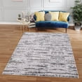 thumbnail image 3 of Woven Area Rug, 5' x 8' Area Rugs with Rubber Antislip Back, Soft Floor Carpet for Living Room Bedroom Office, Machine Washable Rugs, Gray, 3 of 7