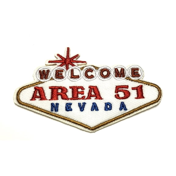 Welcome Area 51 Embroidered Patch Iron/Sew-On Applique X-Files Cryptid Mystery