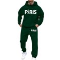 thumbnail image 2 of Sweatsuits For Men Set 2 Piece Letter Print Casual Hoodies Sweatshirt And Joggers Sweatpants Set Loose Street Fall Winter Long Sleeve Sport Suit Set With Pocket, 2 of 5