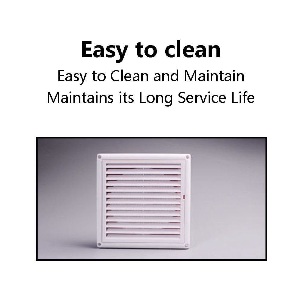 TOP-MAX Wall Exhaust Vent Fan Covers Louvered Exhaust Hood Grille White (200mm/8inch)