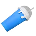 thumbnail image 3 of Frozen Smoothies Cup Reusable Explosionproof Soft Silicone Frozen Squeeze Cup Smoothies Maker Cup with Dual Use Straw for DIY Blue, 3 of 3