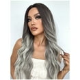 thumbnail image 6 of LHWEN Lace Front Wig No Glue Straight Hair Bob Lace Wig Wig Female Mid-length Hair Mid-point Lengthened Clavicle Hair High Temperature-resistant Silk Beauty Salon Straight Hair Fun Lace Wavy, 6 of 9