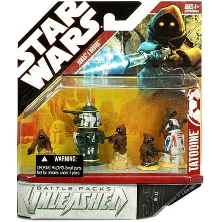 Star Wars Unleashed Battle Packs 2007 Jawas & Droids 2" Action Figure 5-Pack