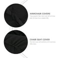 thumbnail image 5 of FOMIYES Elastic Armchair Covers Black Office Chair Seat Cover for Elegant Home and Office 1Pair, 5 of 6