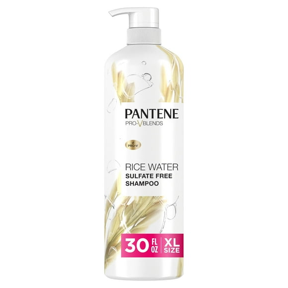 Champú sin sulfato de pantene con agua de arroz, 900 ml, voluminizador