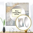 thumbnail image 3 of Designart "Minimalist Horizon with Beige and Grey Waves II" coastal minimalism Beige Large Square Mirror - Square Bedroom Mirror Printed Wall Decor - Coastal Square Printed Wall Mirror Art, 3 of 5