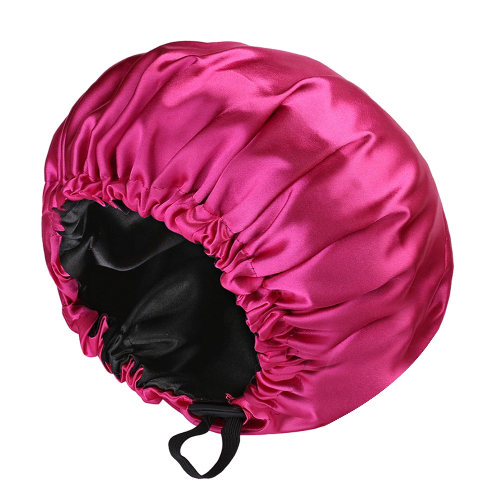 Weloille Reversible Silk Satin Cap For Sleeping, Adaptable Button Silk Satin Hair Cap, Fashionable Double Layer Hair Cap