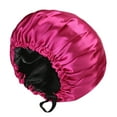 thumbnail image 2 of EXAXTA Reversible Satin Bonnet for Sleeping Women Silk Bonnet Double Layer Hair Bonnet, Elastic Tie Band Night Cap Hair Wrap for Natural Curly Hair, 2 of 5