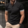 thumbnail image 2 of NOLDARES Men's Polo Short Sleeve Casual Slim Fit Shirts Designed Classic Cotton Vacation Shirts(Black,XL), 2 of 9