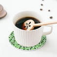 thumbnail image 5 of Honeii Happy St. Patrick's Day Print Leather Coaster Set of 4, Ideal for Safeguarding Your Furniture from Drinks Spills and Effortless cleanup-Round Shape, 5 of 6