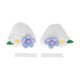thumbnail image 1 of Accesorios para Casco de Motocicleta Decoración Orejas de Gato con Flor para Cascos de Motocicleta Bicicleta Esquí Blanco Leche de Coco Piel de Peluche Adhesivo 2 Juegos, 1 of 6