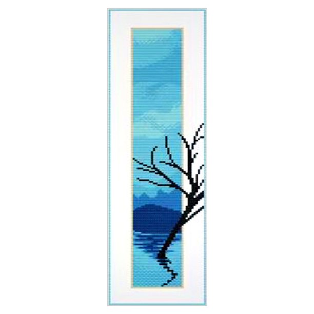 Hilo Algodón Ecológico Wdftyju 11CT 3 Hebras Corazón 18*6cm Kit Marcapáginas Punto Cruz Doble Cara