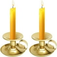 thumbnail image 3 of PEACNNG Retro Iron Taper Candle Holder, Set of 2, Simple Gold Candlestick Holders Candlelight Stand for Halloween Christmas Dining Room Home Decoration Display, 3 of 5