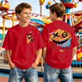 thumbnail image 2 of Boys Graphic Tees Under $10 Short Sleeve Shirts Casual Back to School Playwear Funny Cool #01 Red 12-13 Years, 2 of 6