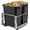 304 Steel Double Bucket, variant on Panapinka Heavy Duty Pull Out Trash Can, 304 Stainless Steel Bins, Soft Close Slides, Under Sink Cabinet Organizer