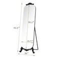 thumbnail image 6 of HLR 61.5"x 20" Full Length Mirror Arched Standing Floor Mirror Full Body Mirror, Black, 6 of 7