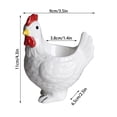thumbnail image 5 of Yrmaups 1Pcs Easter Ceramic Egg Holder, Chicken Shape Egg Cups for Soft Boiled Eggs, Cute Farmhouse Egg Stand for Tabletop Decor, Holiday Kitchen Ornament, 5 of 9