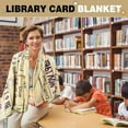 thumbnail image 4 of Xchearser Book Lovers Gifts Vintage Library Due Date Card Blanket Librarian Gifts Throw Blankets 60"x50" Vintage Library Card Themed Blanket for Book Club Bookworm Bookish, 4 of 6