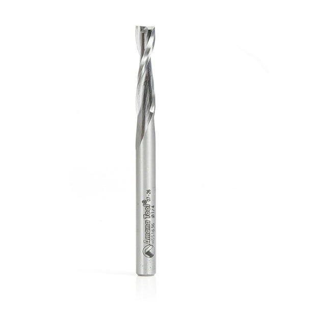 Amana Tool Hss1636 Hss Spiral Aluminum Cutting Double Flute Up Cut 1 4 D X 1 Ch X 1 4 Inch Shk Router Bit Walmart Com Walmart Com