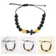 thumbnail image 3 of 10 pulseras deportivas con cuentas: pulseras de madera con cruces, pulseras de béisbol y sóftbol para niños y adultos, joyería deportiva cómoda., 3 of 6