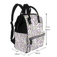 thumbnail image 2 of Yiaed Lavender Flowers Print Multi-Function Travel Backpack Nappy Bags, Nursing Bag, Fashion Mummy, Roomy Waterproof for Baby Care, Stylish and Durable, 2 of 5