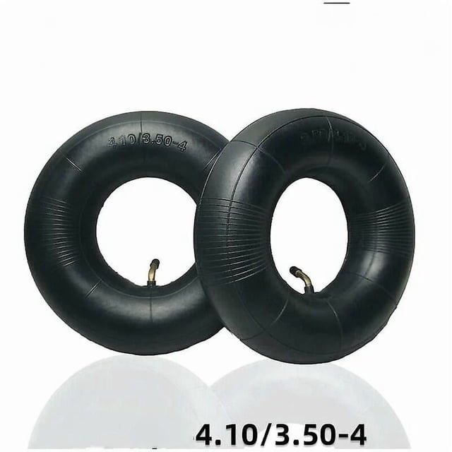 Set of 2 Tubular Tires 4.10/3.50-4 Inches for Hand Truck, Cart, Garden Cart, Lawn Mower - 4.10-4 Replacement Tube