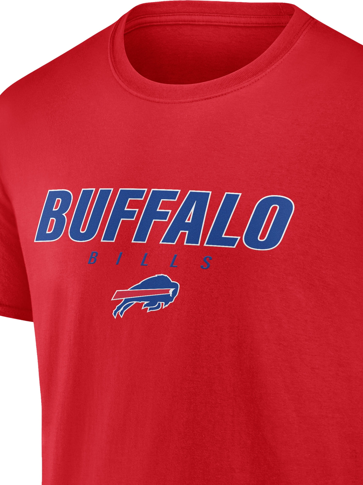 NFL Buffalo Bills Men's Cotton Red Short Sleeve T-Shirt