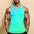 thumbnail image 5 of S-5X Mens Big & Tall Tank Tops Plus Size Sleeveless Crewneck Shirts Casual Pullover Gradient Printed Slim Athletic Workout Running Undershirts Vests, 5 of 7