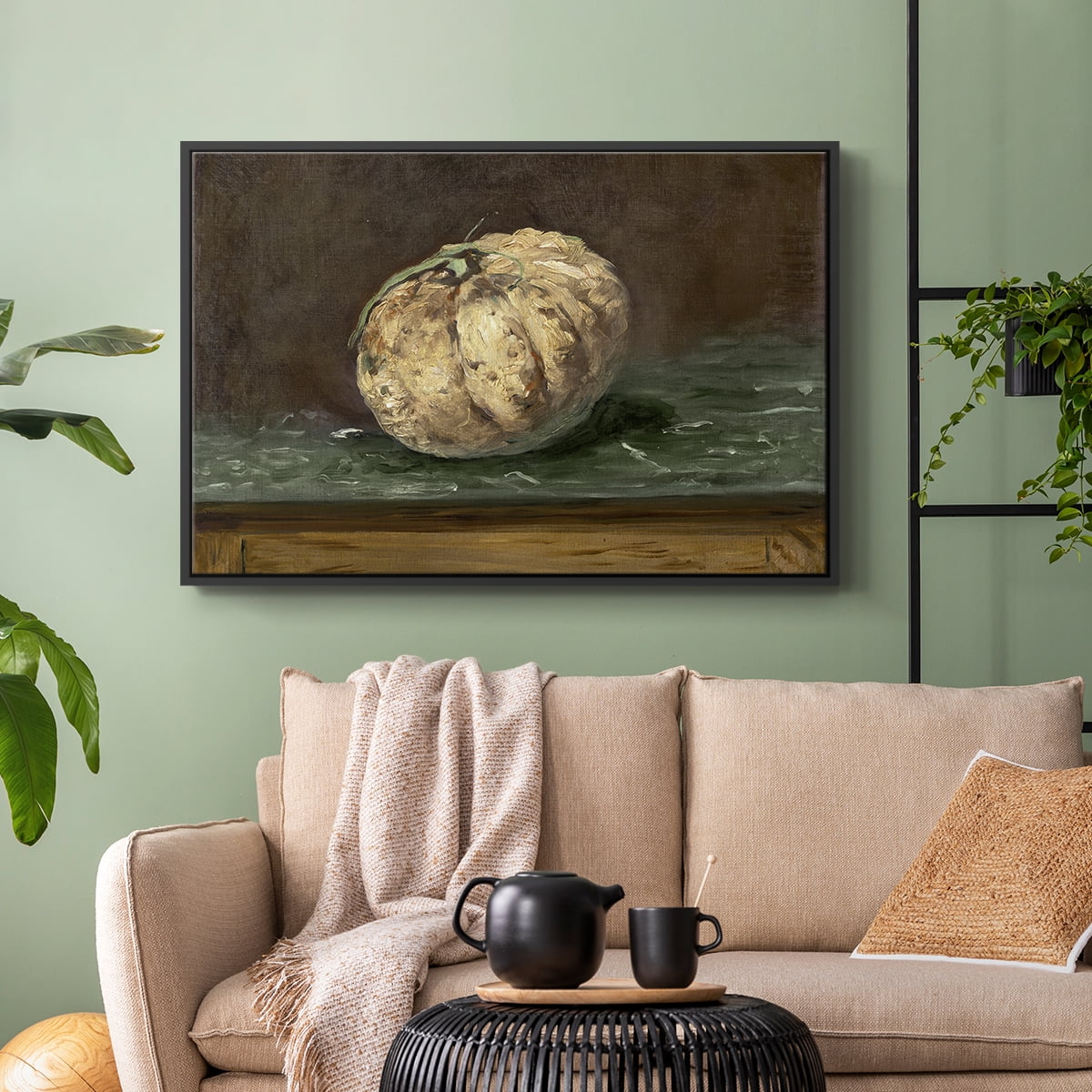 Vintage Botanical Print-LXXII By Wexford Home Framed in Black Wood Gallery Wrapped Canvas 17 in. x 25 in.