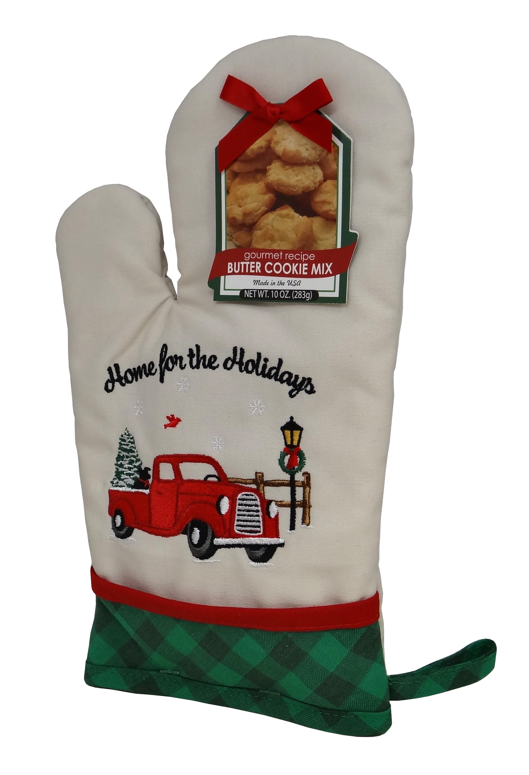 Holiday Truck Oven Mitt with Butter Cookie Baking Mix Gift Set by Anastasia Gourmet, 10 oz, 1ct