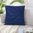 thumbnail image 5 of LNWH Decorative Pillow Covers, Blue Snowflakes Scrapbook Square Sofa Decorative Knit Pillow Case, 20"x20", 5 of 8