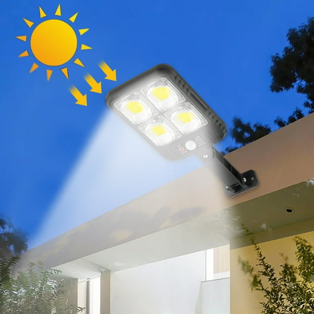 Farolas solares para exteriores, luces de estacionamiento solares, sensor de movimiento inalámbrico, luz de pared de seguridad solar con 3 modos para jardín, calle y patio.
