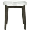 thumbnail image 2 of SAFAVIEH Ben Classic Tray Top Lacquer Side Table, White/Brown, 2 of 4