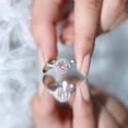 thumbnail image 6 of Rosec Jewels Lab Grown Pink Diamond Engagement Ring - Pink White Diamond Ring (1 Carat, Fancy Pink Color VVS Clarity), 925 Sterling Silver, US 4.00, 6 of 9