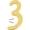 Polished Brass, variant on HY-KO Products BR-40/2 Metal House Number 2 Two, Brass