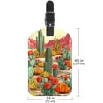 thumbnail image 6 of Square 2Pack PU Leather Cactus Cruise Luggage Tag with Privacy Cover and Name ID Tag for Travel Handbags Backpacks Luggage Tags, 6 of 6
