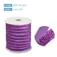 thumbnail image 2 of Uxcell Metallic Glitter Velvet Ribbon 3/8" x 50 Yard Single Face Sparkle Ribbon for DIY Crafts Gift Wrapping Purple, 2 of 5
